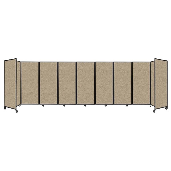 Room Divider 360 Folding Portable Partition 25' x 6'10" Rye Fabric